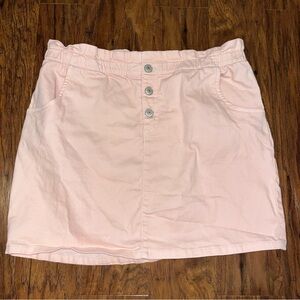 Chic Pink Paperbag Top Pencil Skirt